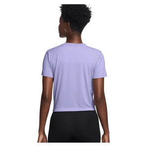 Women's One Classic Twist Short Sleeve Top Lilac Ice and Black-Apparel-Nike-HJ1054-533_2-Tennis Express