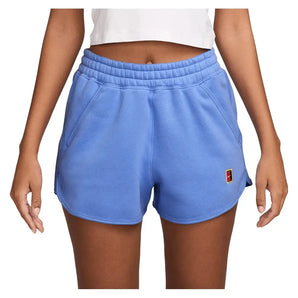 Women's Court Heritage Mid-Rise Fleece Tennis Shorts-Apparel-Nike-HJ8990-494_2-Tennis Express