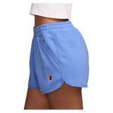 Women's Court Heritage Mid-Rise Fleece Tennis Shorts-Apparel-Nike-HJ8990-494_3-Tennis Express