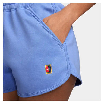 Women's Court Heritage Mid-Rise Fleece Tennis Shorts-Apparel-Nike-HJ8990-494_4-Tennis Express