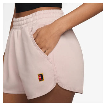 Women's Court Heritage Mid-Rise Fleece Tennis Shorts Silt Red-Apparel-Nike-HJ8990-667H25-3-Tennis Express