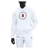 Men's Court Dri-FIT Heritage Fleece Pullover Tennis Hoodie White and Black-Apparel-Nike-XS-White/Black, [current_file_name-Tennis Express
