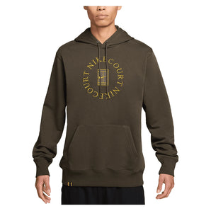 Men's Court Dri-FIT Heritage Fleece Pullover Tennis Hoodie Dark Hazel and Saffron Quartz-Apparel-Nike-HM6759-212-3-704815Tennis Express