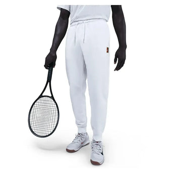 Men's Court Dri-FIT Heritage Fleece Tennis Jogger Pant White-Apparel-Nike-HM6766-100-Tennis Express