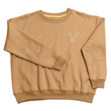 Women's Happiest On The Court Tennis Sweatshirt Camel-Apparel-CourtLife-HOC-TEN-CAM-1-[Sku]-Tennis Express