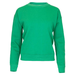 Women's Happiest On The Court Tennis Sweatshirt Green and White-Apparel-CourtLife-HOC-TEN-GRN-F24-Tennis Express