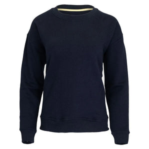 Women's Happiest On The Court Tennis Sweatshirt Navy and White-Apparel-CourtLife-HOC-TEN-NA-F24-Tennis Express