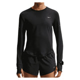 Women's Swift Dri-FIT UV Long-Sleeve Crew-Neck Running Top Black and Reflective Silver, Nike, Tennis Express, HQ0503-010H26-1
