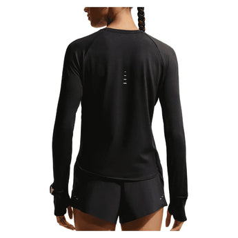 Women's Swift Dri-FIT UV Long-Sleeve Crew-Neck Running Top Black and Reflective Silver, Nike, Tennis Express, HQ0503-010H26-2