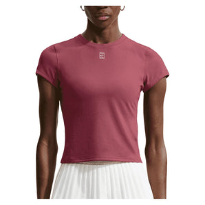 Women's Court Dri-FIT Advantage Short Sleeve Tennis Top,Apparel,Nike,654 Pink Smoke/White,XS,Tennis Express,HQ2994-654