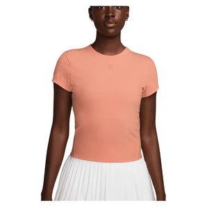 Women's Dri-Fit Advantage Short Sleeve Tennis Top Apricot Agate-Apparel-Nike-HQ2994-844_2-Tennis Express