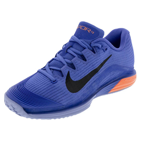 Women's CLAY Court Zoom Vapor 12 Tennis Shoes Sapphire and Black