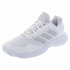 Women's GameCourt 2 Tennis Shoes Footwear White and Metallic Silver,Footwear,Adidas,5,White,Tennis Express,HQ8476-Bcopy