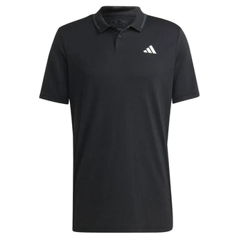 Men's Club Pique Tennis Polo Black-Apparel-Adidas-HS3246-S23-1-Tennis Express