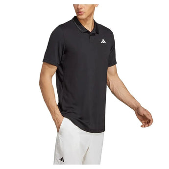 Men's Club Pique Tennis Polo Black-Apparel-Adidas-HS3246-S23-3-Tennis Express