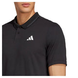 Men's Club Pique Tennis Polo Black-Apparel-Adidas-HS3246-S23-6-Tennis Express