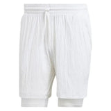 Mens Seersucker AeroReady Pro Tennis Short White-Apparel-Adidas-IA7101-F23-Tennis Express