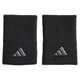 Unisex Large Tennis Wristbands Black and Iron,Accessories,Adidas,,,Tennis Express,IA7544-1