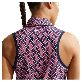 Women's Dri-FIT Victory Sleeveless Print Tennis Polo-Apparel-Nike-IB0321-410_3-Tennis Express