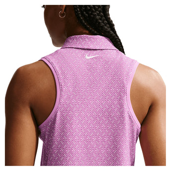 Women's Dri-FIT Victory Sleeveless Print Tennis Polo-Apparel-Nike-IB0321-503_3-Tennis Express