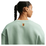 Women's Court Collection Fleece Tennis Crew Steam and Barely Green,Apparel,Nike,,,Tennis Express,IB0757-006_3