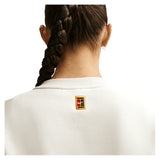 Women's Court Collection French Terry Tennis Crew Sail and Midnight Navy-Apparel-Nike-IB0757-133_4-Tennis Express