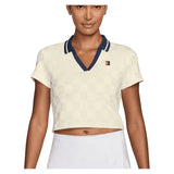 Women's Dri-FIT Court Collection Cropped Tennis Polo Sail and Midnight Navy-Apparel-Nike-IB0772-133_1-705596Tennis Express