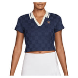 Women's Dri-FIT Court Collection Cropped Tennis Polo Midnight Navy and Sail-Apparel-Nike-IB0772-410S26-705601Tennis Express