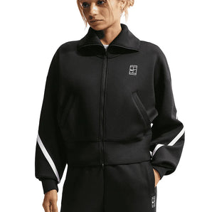 Women's Court Dri-FIT Advantage Full Zip Tennis Jacket Black and White-Apparel-Nike-IB0776-010-705092Tennis Express