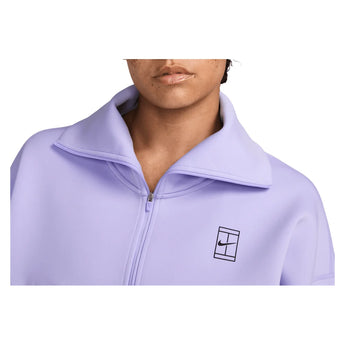 Women's Court Dri-FIT Advantage Full Zip Tennis Jacket Purple Pulse and Black, Nike, Tennis Express, IB0776-580H26-2