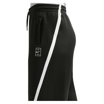 Women's Court Dri-FIT Advantage Mid Rise Tennis Pant Black and White-Apparel-Nike-IB0782-010_4-Tennis Express