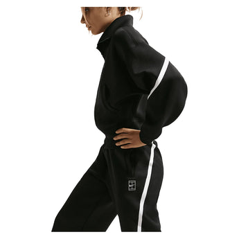 Women's Court Dri-FIT Advantage Mid Rise Tennis Pant Black and White-Apparel-Nike-IB0782-010_5-Tennis Express