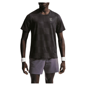Men's Court Advantage Dri-FIT Tennis Top-Apparel-Nike-010 Black/White-XS, [current_file_name-Tennis Express