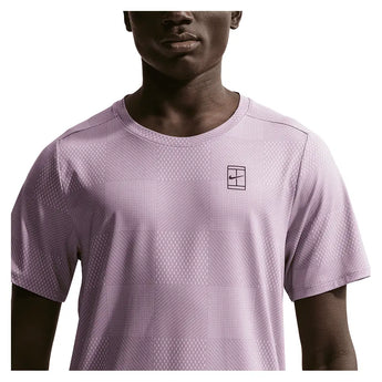 Men's Court Dri-FIT Advantage Print Tennis Top Lt Violet Ore and Black,Apparel,Nike,,,Tennis Express,IB1064-226-6