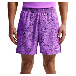 Men's Court Dri-FIT Victory 7 Inch All Over Print Tennis Short,Apparel,Nike,522 Bright Violet/Purple Dynasty,XS,Tennis Express,IB1080-U26-522-3
