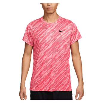 Men's Court Dri-FIT Victory Printed Tennis Top,Apparel,Nike,663 Pink Foam/Black,XS,Tennis Express,IB1530-U26-663-3