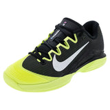 Women's Vapor 12 PRM Tennis Shoes Black and Lemon,Footwear,Nike,Black/White,5,Tennis Express,IB6554-001copy