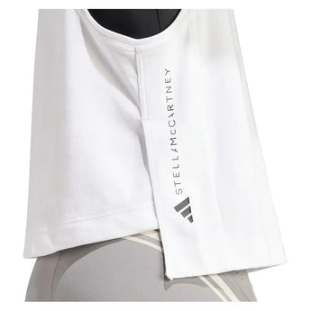 Women's Stella McCartney Logo Tank Top White-Apparel-Adidas-IB6858_8-Tennis Express