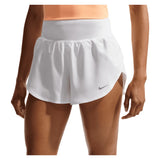 Women's Dri-FIT Tempo Flow Mid-Rise Running Shorts, Nike, 100 White, Tennis Express, IB7849-BH26-100-WHITE-1