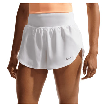 Women's Dri-FIT Tempo Flow Mid-Rise Running Shorts, Nike, 100 White, Tennis Express, IB7849-BH26-100-WHITE-1