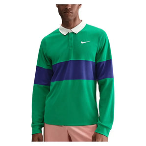 Men's Paris Court Dri-FIT Advantage Slam Long Sleeve Tennis Polo-Apparel-Nike-IB8141-324_1-Tennis Express
