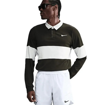 Men's Paris Court Dri-FIT Advantage Slam Long Sleeve Tennis Polo-Apparel-Nike-IB8141-355-Tennis Express