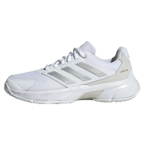 Women's CourtJam Control 3 Tennis Shoes White and Silver Metallic-Footwear-Adidas-ID2457-S24-1-Tennis Express