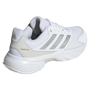 Women's CourtJam Control 3 Tennis Shoes White and Silver Metallic-Footwear-Adidas-ID2457-S24-4-Tennis Express