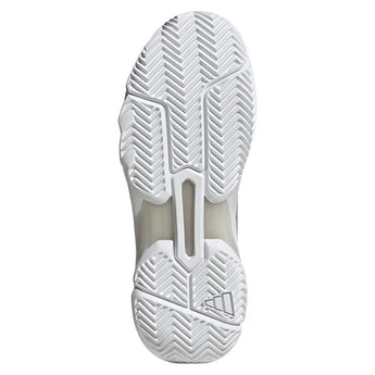 Women's CourtJam Control 3 Tennis Shoes White and Silver Metallic-Footwear-Adidas-ID2457-S24-5-Tennis Express