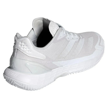 Womens Defiant Speed 2 Tennis Shoes White and Grey One-Footwear-Adidas-ID5696-4-Tennis Express