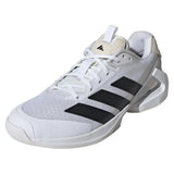 Men's Adizero Ubersonic 5 Tennis Shoes White and Core Black-Footwear-Adidas-IE1376-S25-y-Tennis Express