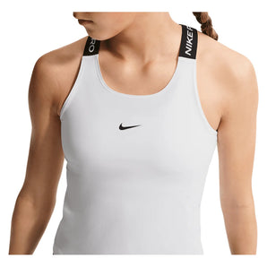 Girls' Pro Dri-FIT Training Tank, Nike, 100 White/Black, Tennis Express, IF1747-100-WHITE-BLACK-1