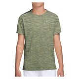 Boys' Dri-FIT Miler Short Sleeve Training Top, Nike, 303 Camo Green/Olive Aura, Tennis Express, IF2425-H26-303-CAMO-GREEN-OLIVE-AURA-1