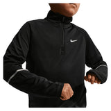 Boys' Dri-FIT Miler Half Zip Top Black and Reflective Silver-Apparel-Nike-IF2426-010-6-Tennis Express